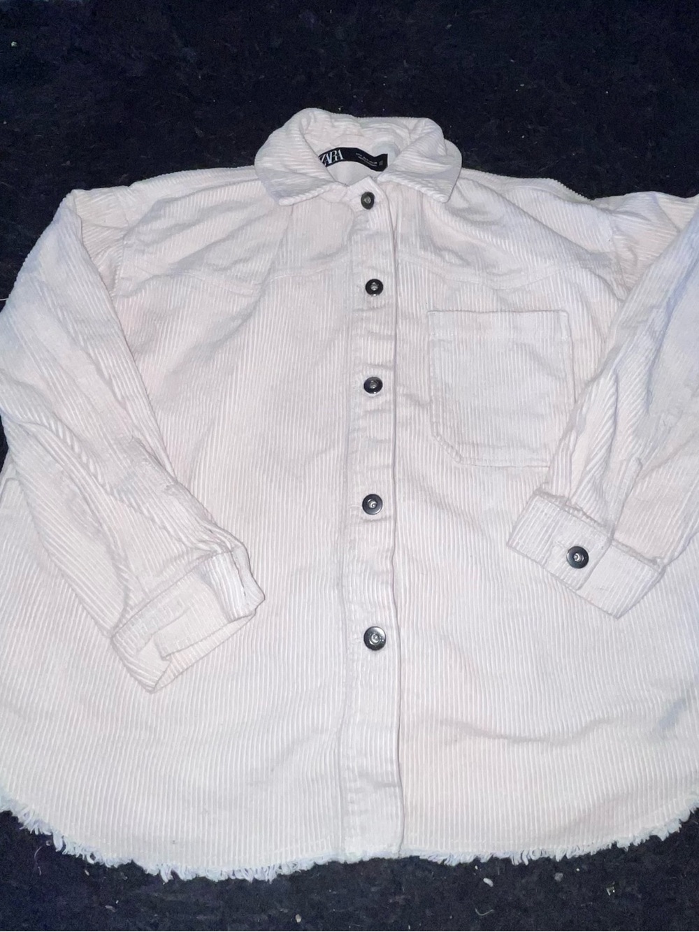 Zara Beige Corduroy Shacket